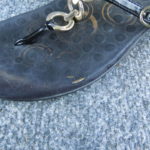 Orthaheel‎ Women Flip Flop Sandal Shoes Size 10 Medium Black Synthetic - Picture 2 of 10